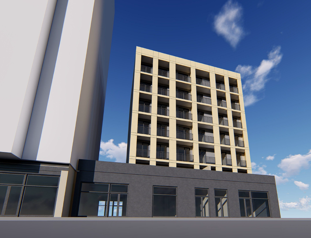 ვლადიმერ ნანეიშვილის ქუჩაზე საცხოვრებელი/საზოგადოებრივი 7 სართულიანი კორპუსის მშენებლობა